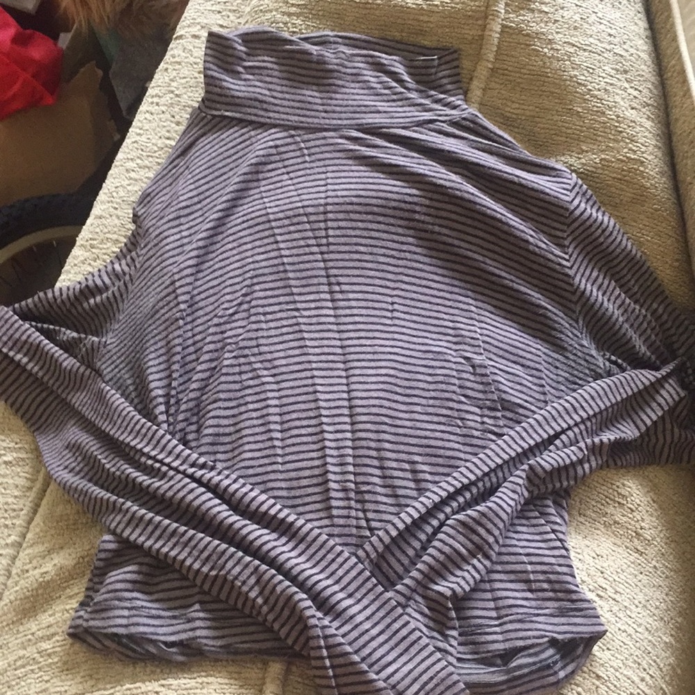 Brandy Melville striped cropped turtleneck